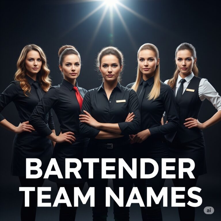 Bartender Team Names