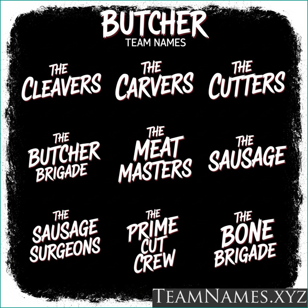 Clever Butcher Team Names