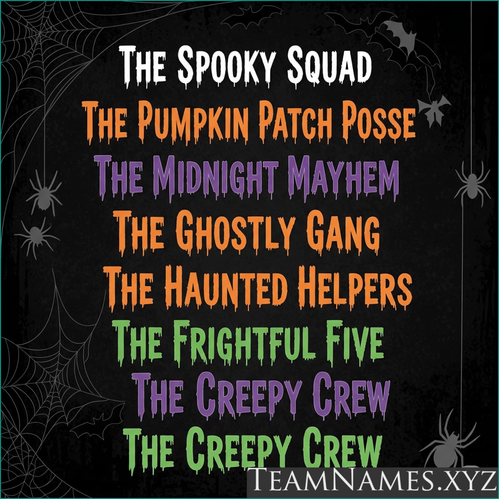 Halloween Team Names