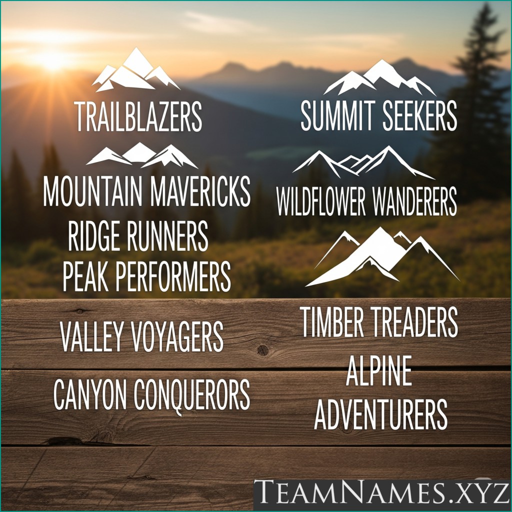 Unique Hiking Team Names
