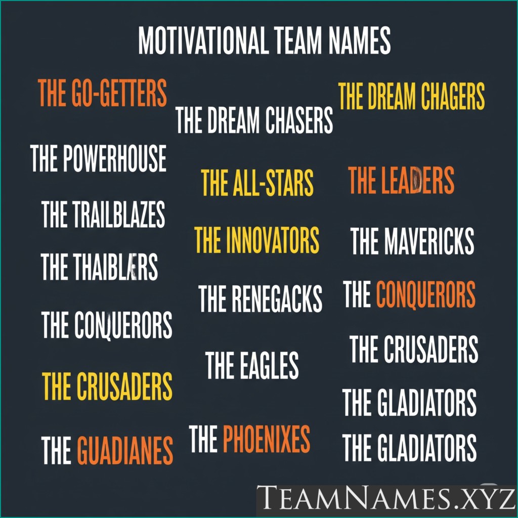 Best Motivational Team Names