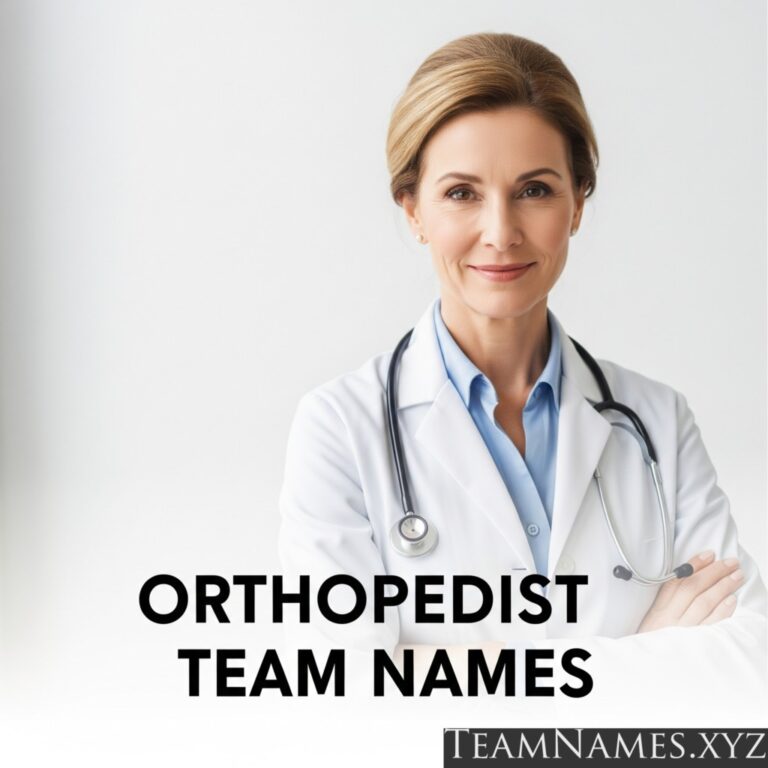 Orthopedist Team Names: Supporting Movement and Mobility