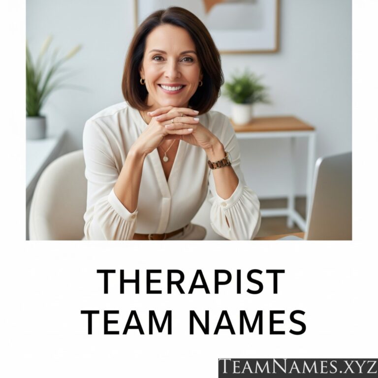 Therapist Team Names: Supporting Healing Together